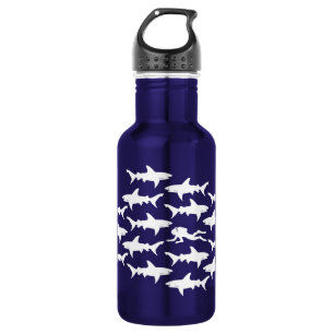 Scuba Diver Swimming with Sharks Funny 532 Ml Water Bottle