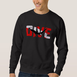 Scuba Diver Thresher Shark Diving Vintage Dive Fla Sweatshirt