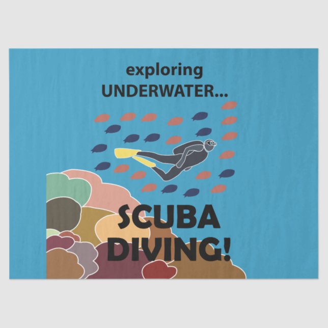 Scuba Diver Tissue Paper (Front)