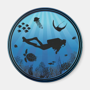 Scuba Diver Underwater Magnet