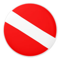 scuba divers flag red diagonal dive symbol