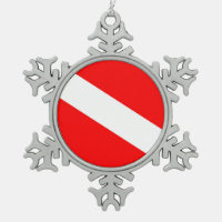 scuba divers flag red diagonal dive symbol