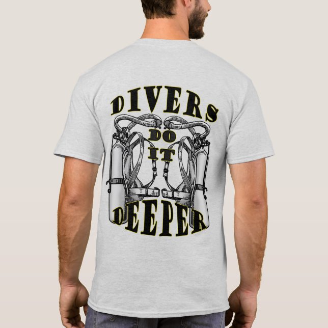 Scuba Divers  Funny Do It Mens T-shirt 1 (Back)