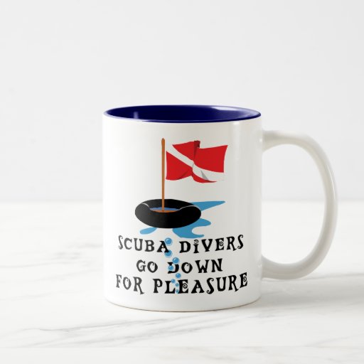 Scuba Divers Go Down For Pleasure Two-tone Coffee Mug