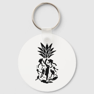 Scuba Divers Pineapple Key Ring