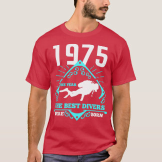 Scuba Diving 1975 Birthday Present Diver Gift T-Shirt