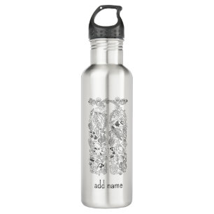 Scuba diving bottles marine life design in black