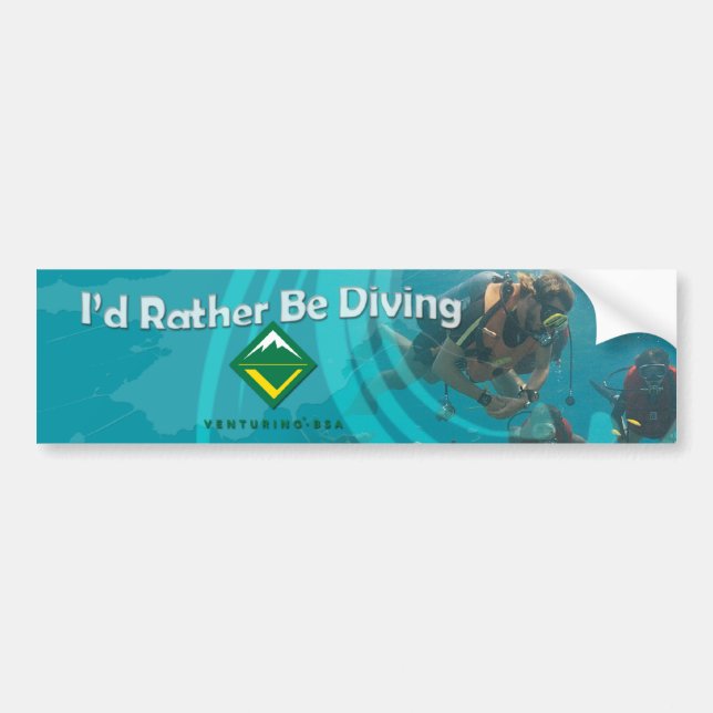 Scuba Diving Bumper Sticker (Front)