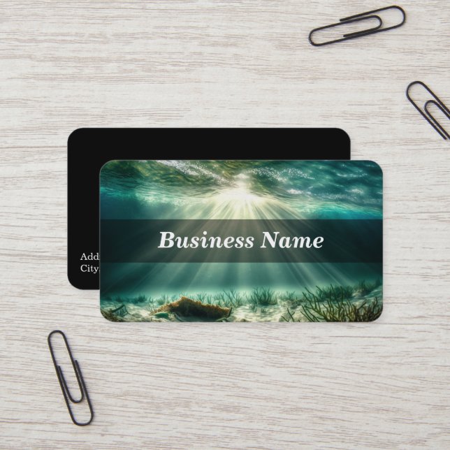 Scuba Diving Business Card (Front/Back In Situ)