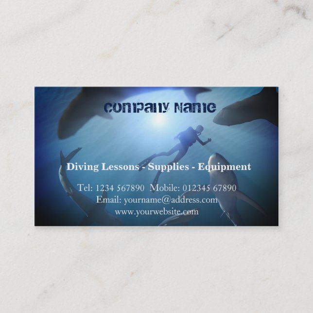 Scuba diving business card (Front)