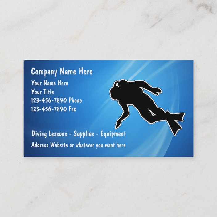 Scuba Diving Business Cards Zazzle.co.uk