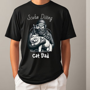 Scuba Diving Cat Dad T-Shirt