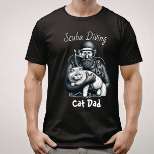 Scuba Diving Cat Dad T-Shirt