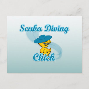 Scuba Diving Chick #3 Postcard