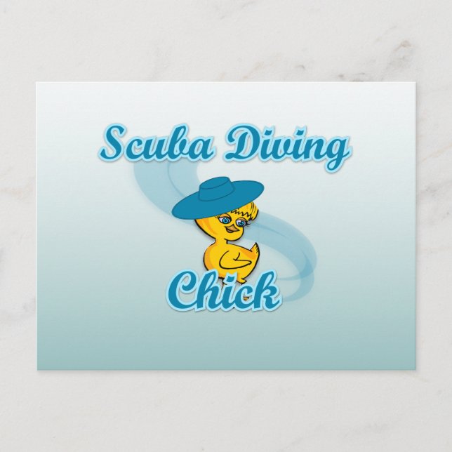 Scuba Diving Chick #3 Postcard (Front)