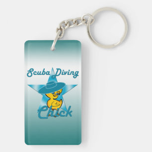 Scuba Diving Chick #7 Key Ring