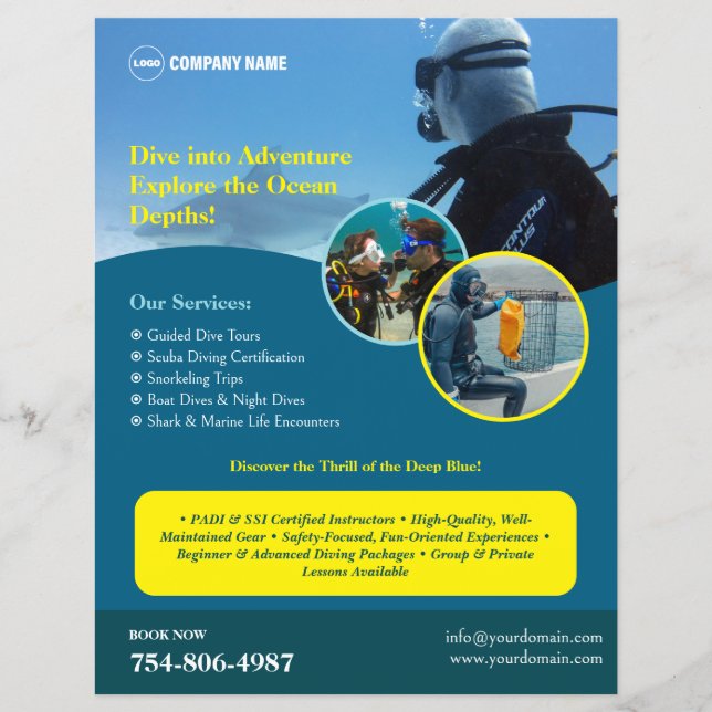 Scuba Diving Course Custom Flyer (Front)