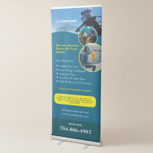 Scuba Diving Course Custom Retractable Banner