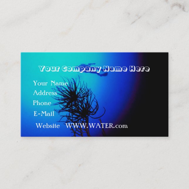 Scuba Diving customisable Business Card (Front)