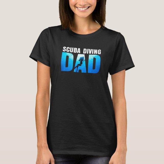 Scuba Diving Dad Snorkelling Freediving Diver Swim T-Shirt (Front)
