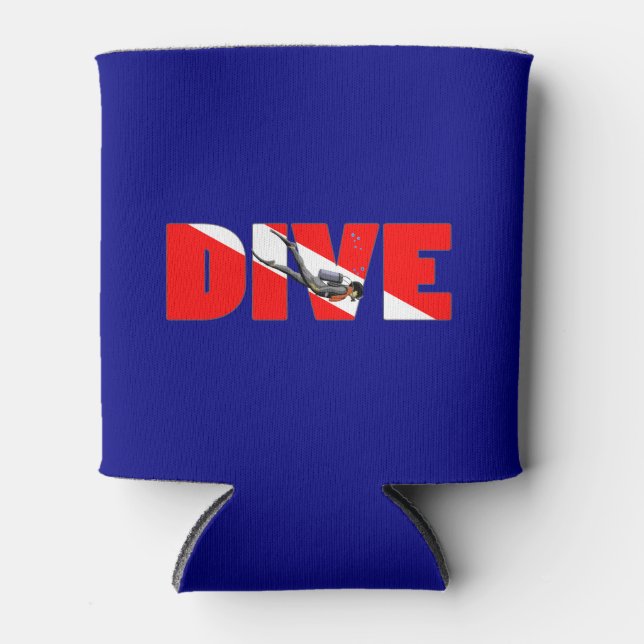 Scuba Diving DIVE Can Cooler (Front)