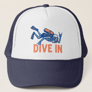 Scuba Diving Dive In  Trucker Hat