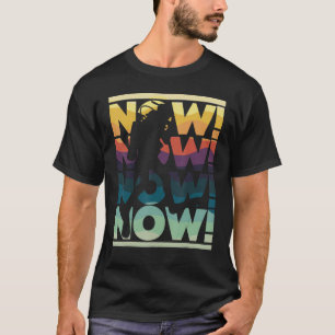 Scuba Diving, Dive Now! Wavy Scuba Diver T-Shirt