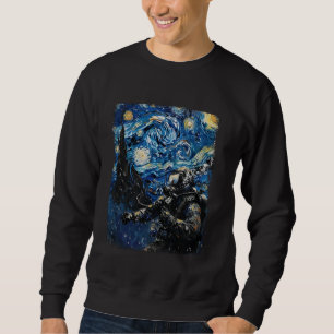 Scuba Diving Diver Dive Starry Night Painting Sweatshirt