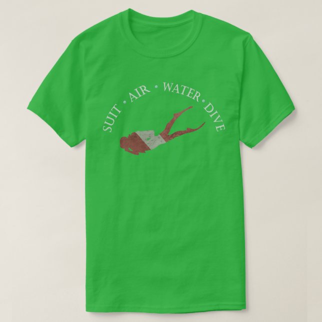 Scuba Diving Diver Flag T-Shirt (Design Front)