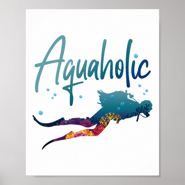 Scuba Diving Diver I Know I Dive Like A Girl Try Poster (Front)