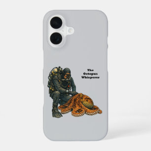 SCUBA Diving Diver Petting a Large Octopus URM iPhone 16 Case