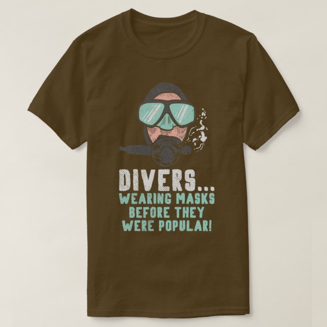 Scuba Diving Divers Wearing Masks 1 T-Shirt (Design Front)