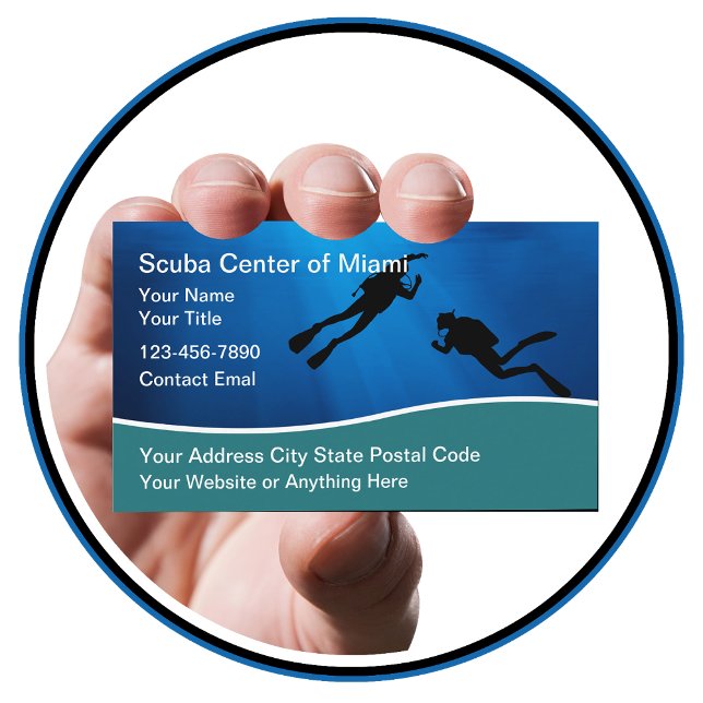 Scuba Diving Equipment Services Business Cards (Creator Uploaded)