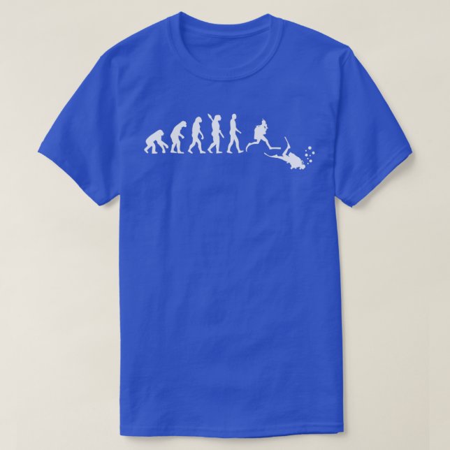 Scuba Diving Evolution Shirt Funny Scuba Diving Di (Design Front)