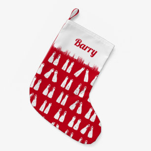 Scuba Diving Fins Red White Flipper Pattern Small Christmas Stocking