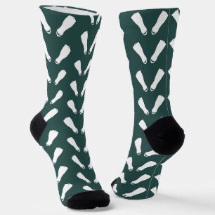 Scuba Diving Fins Teal White Pattern Socks