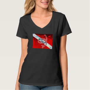 Scuba Diving Flag Snorkel Dive Mask Scuba Diver Sn T-Shirt