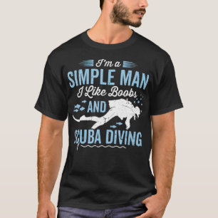 Scuba Diving  for Men Dad Hus Funny Scuba Diver  T-Shirt