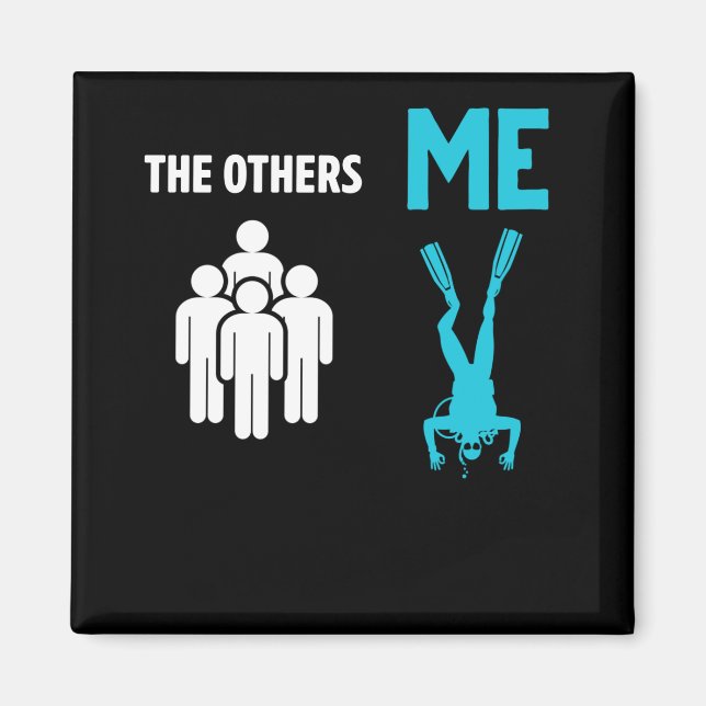 Scuba Diving Funny Diver Magnet (Front)