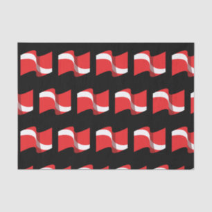 Scuba Diving Gift - Diver Down Flag - Scuba Diver Tissue Paper