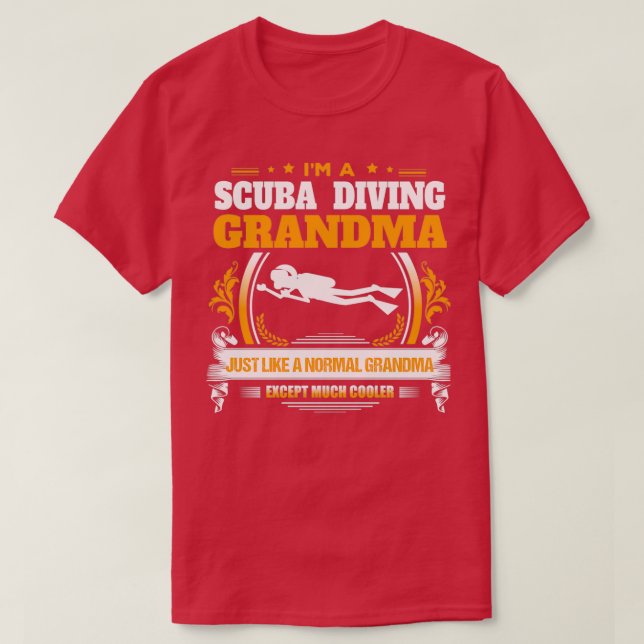 Scuba Diving Grandma Christmas Gift or Birthday Pr T-Shirt (Design Front)