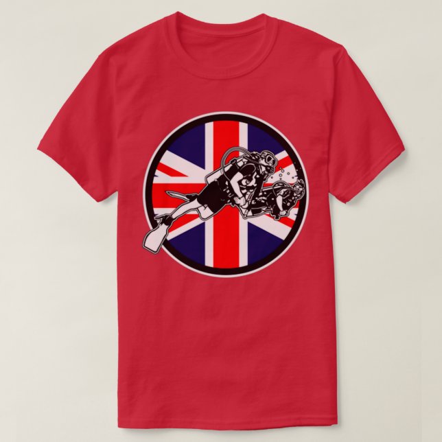 Scuba diving Great Britain T-Shirt (Design Front)
