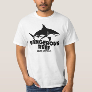 Scuba Diving Great White Sharks - Dangerous Reef T-Shirt