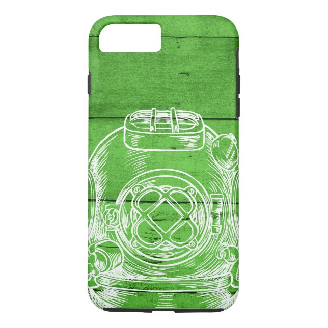 Scuba diving green iPhone 8Plus/7 Plus Case (Back)