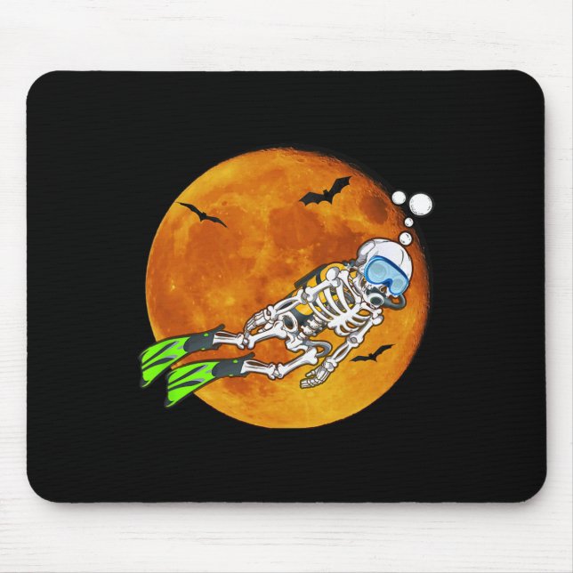 Scuba Diving Halloween Scuba Diver  Mouse Mat (Front)