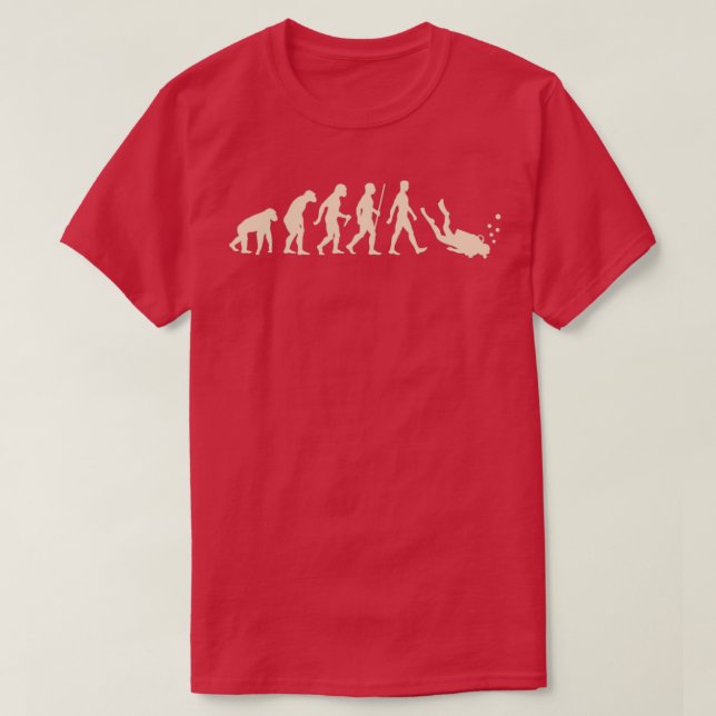 Scuba diving human evolution 4 T-Shirt (Design Front)