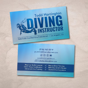 Scuba Diving Instructor - Dive coach Business Card
