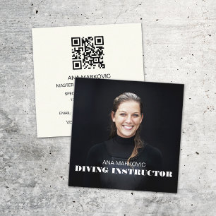 Scuba Diving Instructor Fitness Personal Trainer Square Business Card