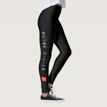 SCUBA DIVING LEGGINGS, SCUBA DIVERS FLAG