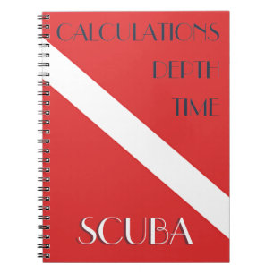 SCUBA DIVING LOG BOOK , DIVERS DEPTH CALCULATIONS